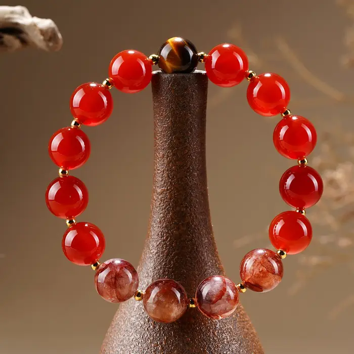 Bracelet Original en Agate rouge naturelle