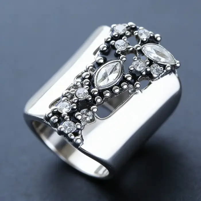 Bague plaquée argent 925 pour dames