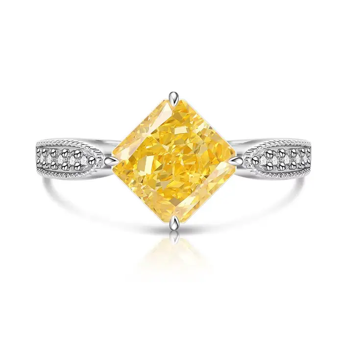 Bague en argent Sterling 925 avec fleur de glace