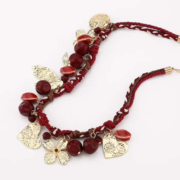 LUREME bohème ethnique colliers palmier lune amour pendentifs main noeud chaîne rétro Multi élément hommes femmes mode OL bijoux
