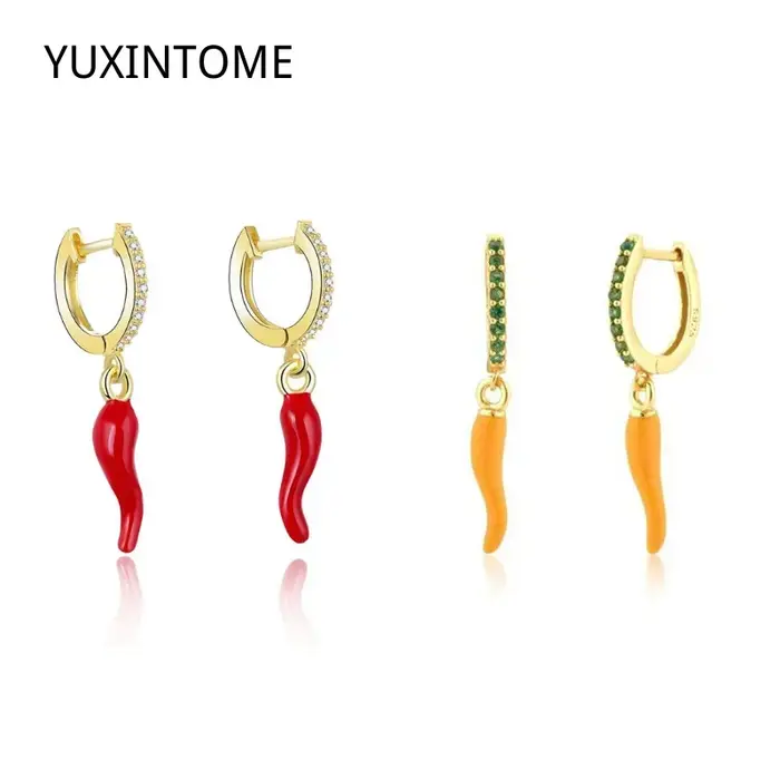 Petites boucles d'oreilles en forme de Chili pour femmes et filles