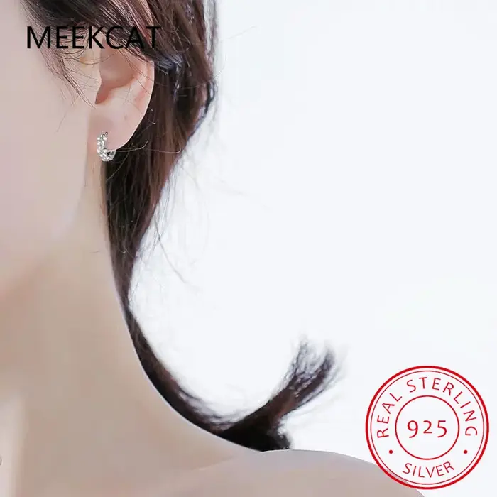 Boucles d'oreilles créoles trois roses en argent 925 pour filles et femmes