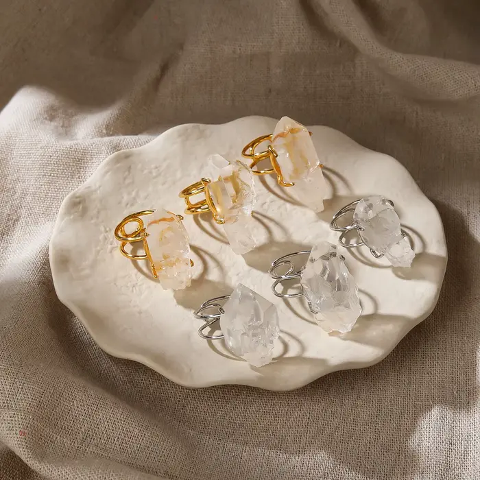 Bagues en quartz clair