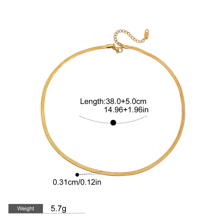 Collier Yori en acier inoxydable blanc avec zircon cubique géométrique, chaîne en Y minimaliste, pla