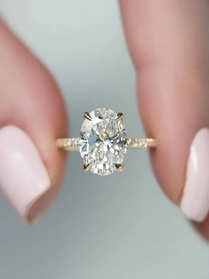 Bague ovale en argent Sterling 925 pour femmes