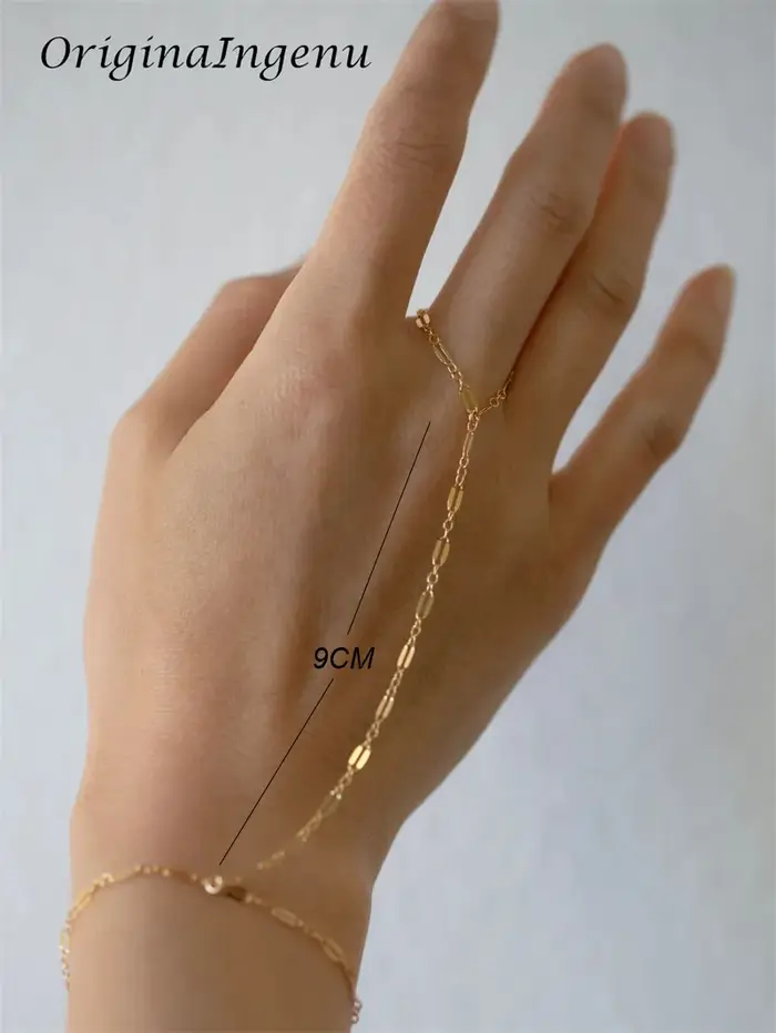Bracelet chaîne à main rempli d'or 14 carats