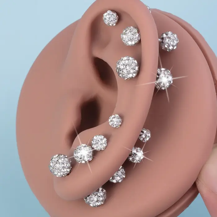 Boucles d'oreilles en cristal Chang Ball Stud