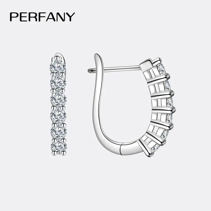Boucles d'Oreilles en Moissanite S925 pour Femme
