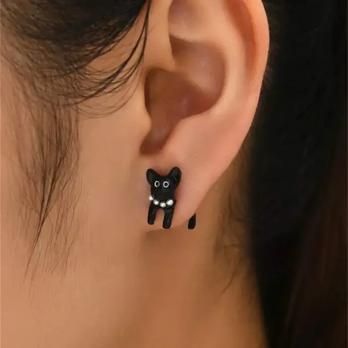 Boucles d'oreilles en forme d'animal de dessin animé pour femmes et filles, 2 pièces/1 paire, mignon