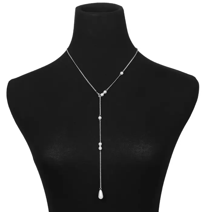Collier long en perles pour femmes