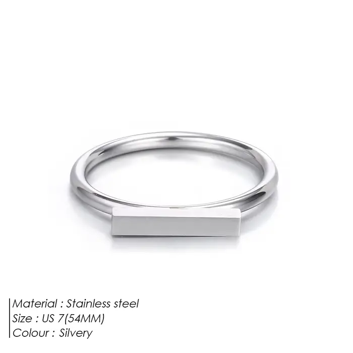 E-Manco – bague de fiançailles minimaliste avec lettres personnalisées, pour amoureux éternels, bagu