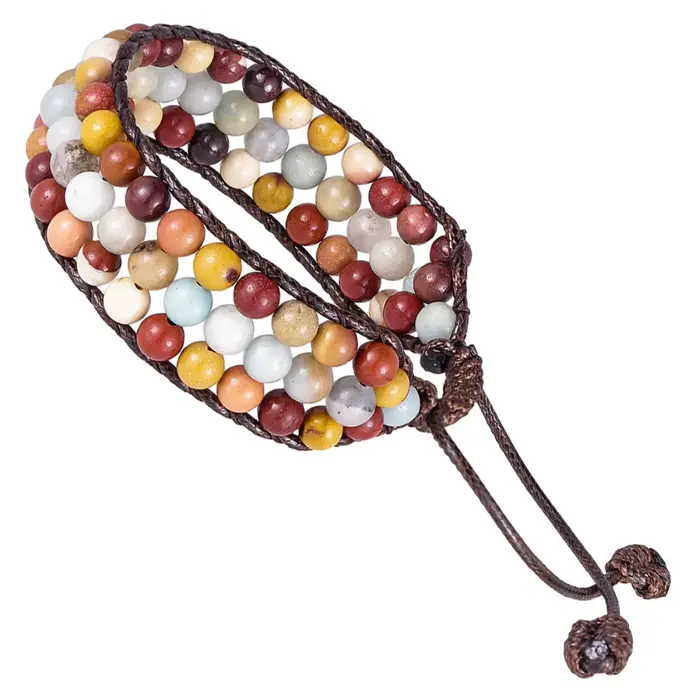 Bracelets multicouches en pierre de cristal naturel