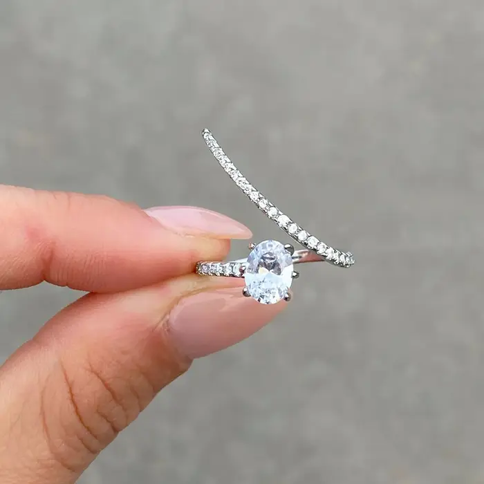 Huitan – bague de luxe en forme géométrique pour femmes