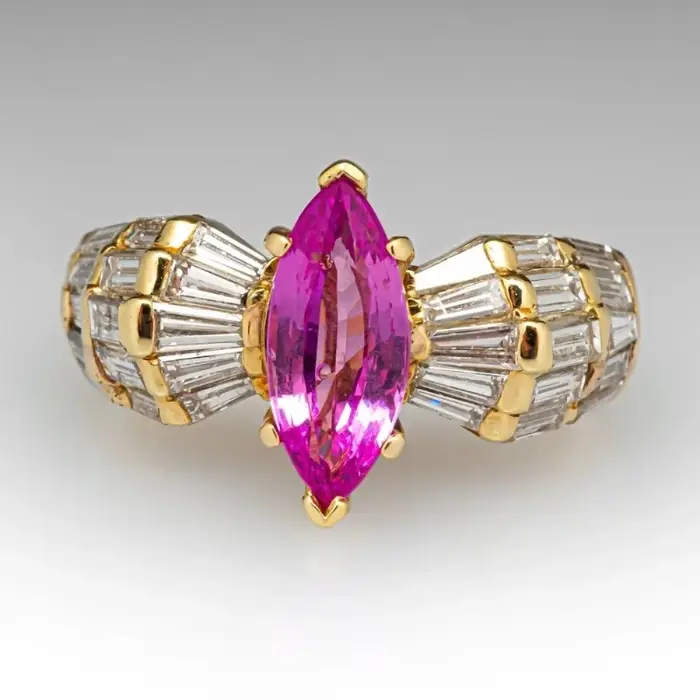 Bague synthétique en pierres précieuses rouges pour femmes