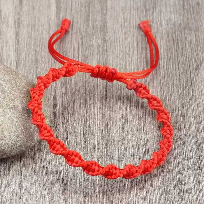 Bracelets tressés en corde faits à la main, 20 couleurs, porte-bonheur noir rouge pour femmes, taill