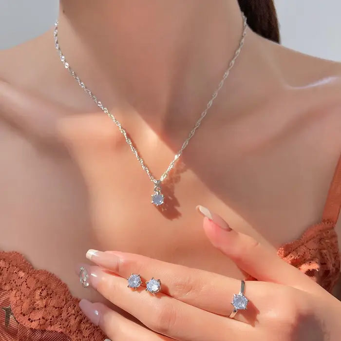 Ensemble de bijoux en cristal de mode polyvalent