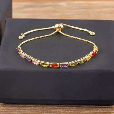 Nidin haute qualité cristal lien chaîne Bracelet pour femmes mode bijoux de mariage Pulseras mujer 7