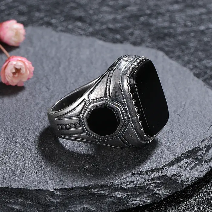Bague en argent naturel 14x16mm