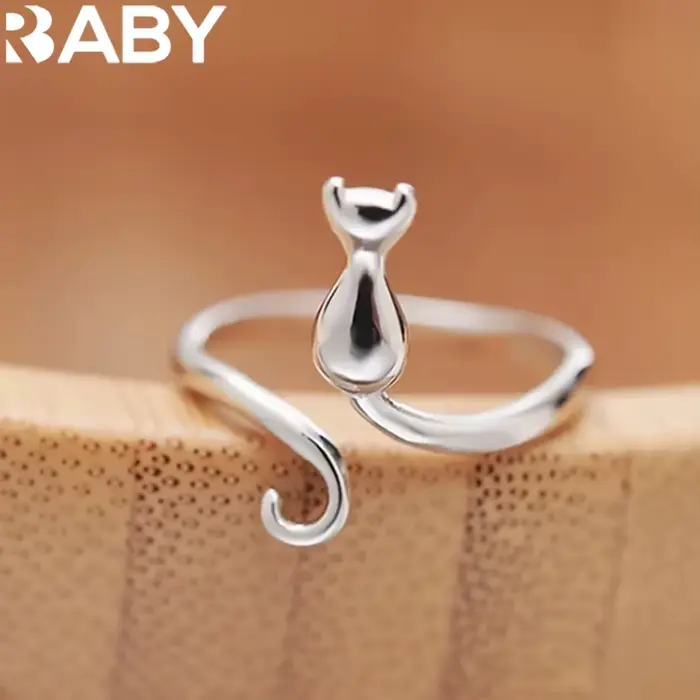 Bagues chat en argent Sterling 925 pour femmes, bijoux de fiançailles de luxe de styliste, offres fé