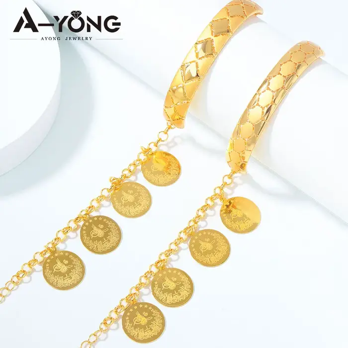 Bracelet à breloques en pièces de monnaie de mode de dubaï