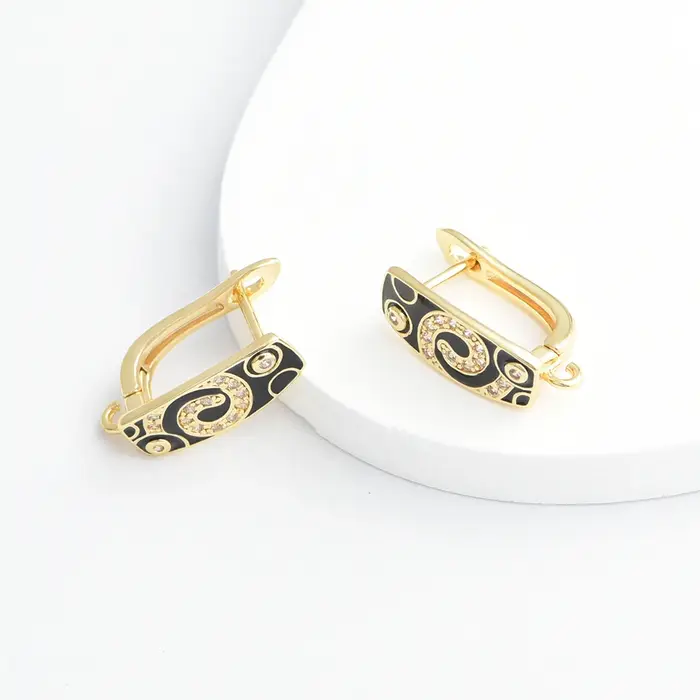 Boucles d'oreilles multi-styles plaquées or 18 carats et rhodium pour femmes