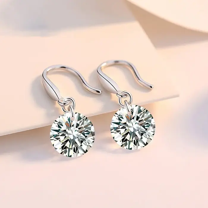 Boucles d'oreilles en argent Sterling 925 pour femmes, boucles d'oreilles longues en forme de U avec