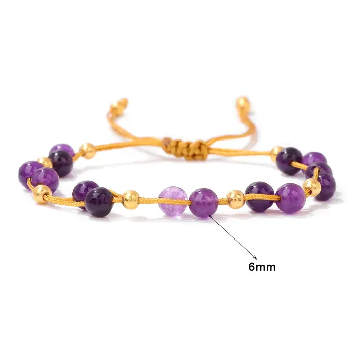 Bracelets en chaîne de perles de pierre naturelle pour femmes