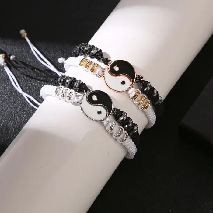 Bracelets de Distance Yin Yang réglables