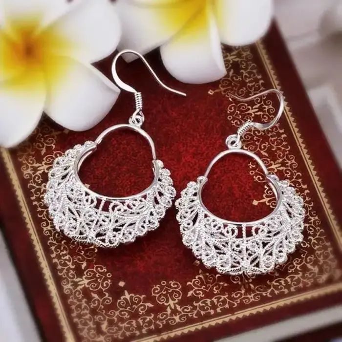 Boucles d'oreilles vintage en argent Sterling 925 pour femmes, bijoux de créateur de luxe, accessoir