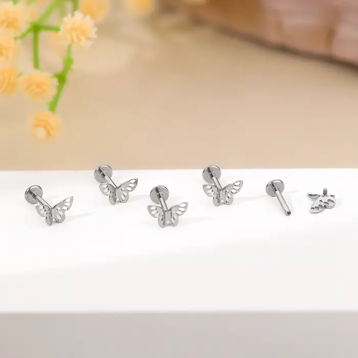 Boucles d'oreilles en titane et Zircon pour femmes
