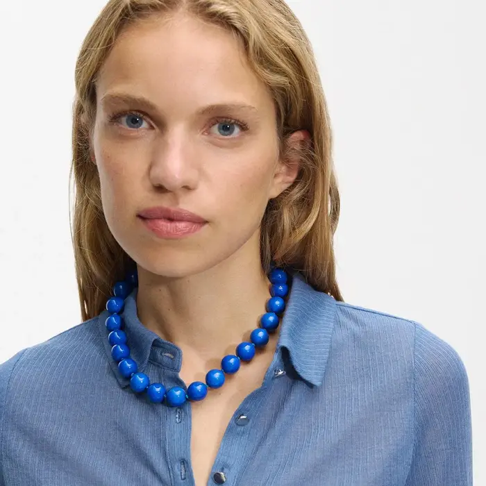 Collier bohémien en perles rondes colorées pour femmes