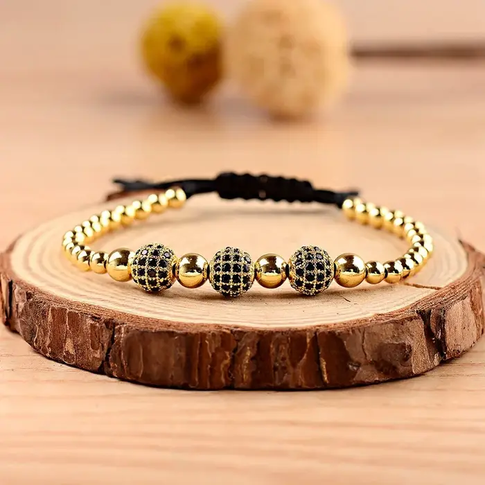 Bracelets de luxe en macramé tressé pour hommes