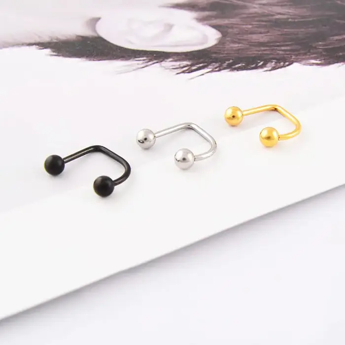 Medusa Piercing bijoux lèvres anneaux Tragus Cartilage boucles d'oreilles plaqué or 18 carats lèvre cerceau pour