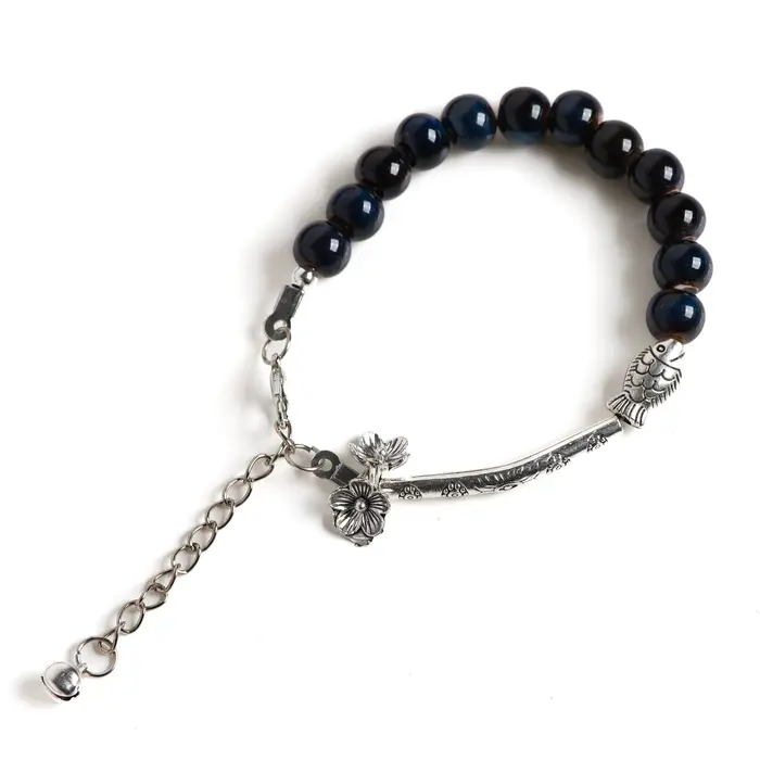 Bracelet de perles en céramique fait à la main