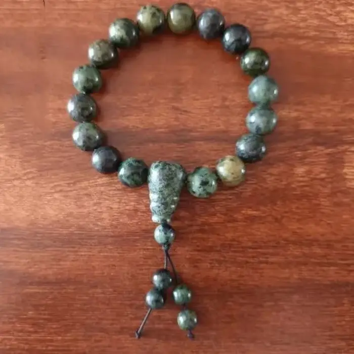 Bracelet en pierre de Jade tibétain naturelle, médecine roi, trésor, météorite tibétaine, bijoux eth