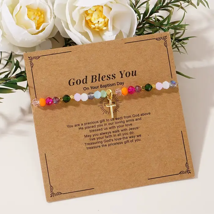 Bracelet de perles de cristal carrées croisées pour femmes