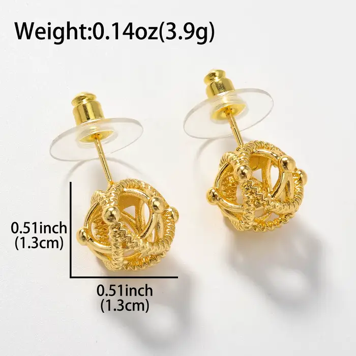 Boucles d'oreilles de mariée bohémiennes plaquées or