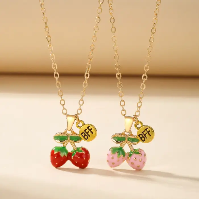 Ensemble de colliers magnétiques BFF en forme de papillon, 2 pièces, pendentif assorti cœur, papillo