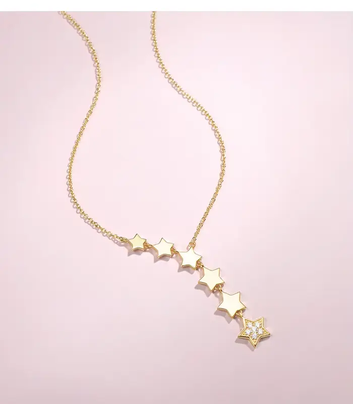 XIYANIKE 316L acier inoxydable étoiles Zircon colliers breloques chaîne