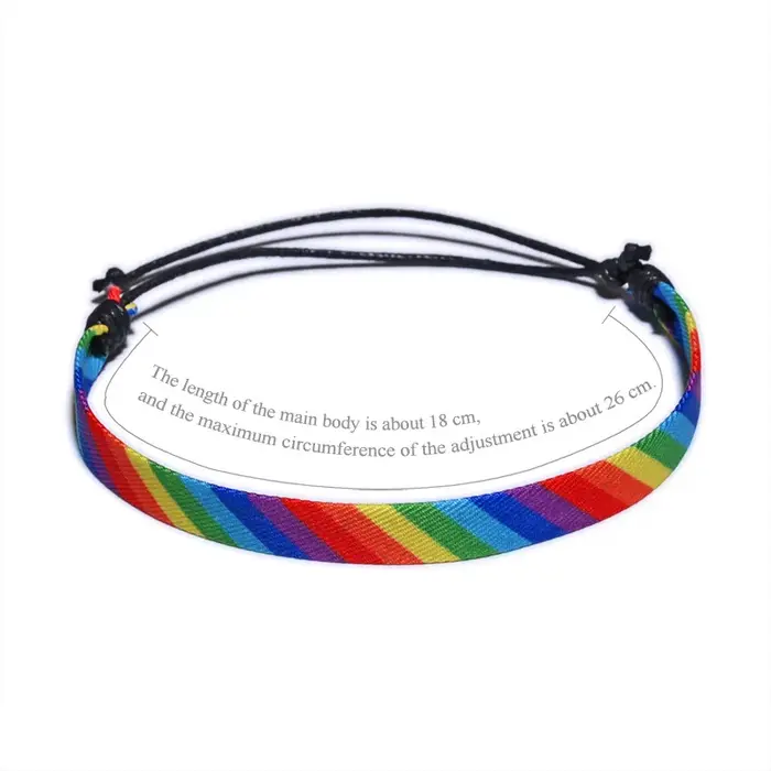 Bracelet arc-en-ciel LGBT Pride pour couples