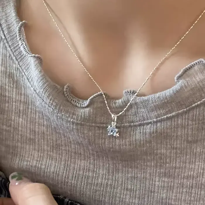 Collier étoile en argent Sterling 925