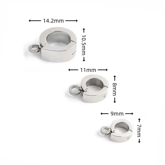 Fermoir de collier en acier inoxydable, boucle de connexion ronde polyvalente pour bricolage, boucle