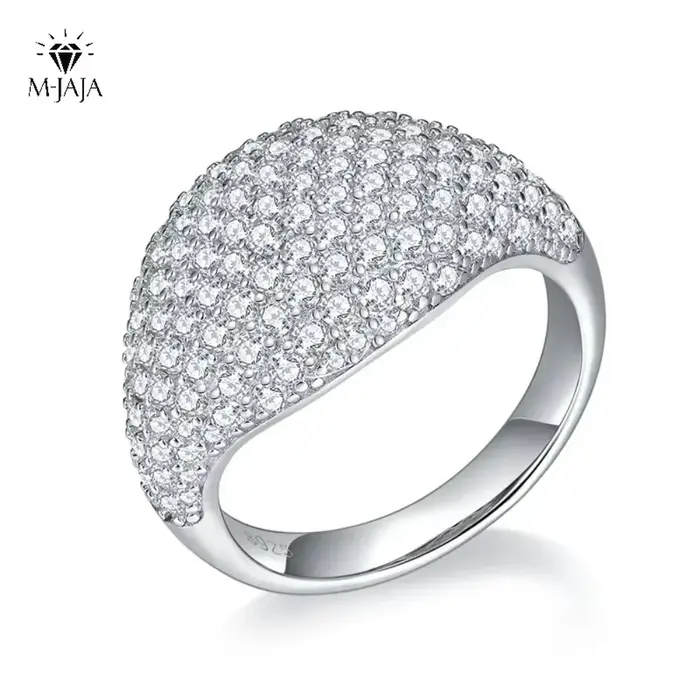 M-JAJA 2.42ct bague Moissanie complète pour hommes/femmes S925 en argent Sterling alliance diamant Hip Hop anneaux bijoux à la mode cadeaux