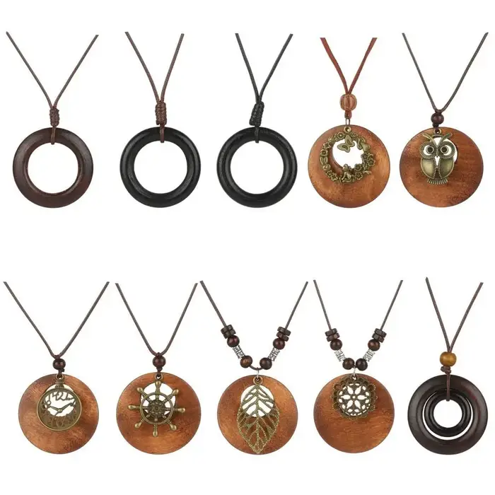 Pendentif en cuir vintage avec animal de compagnie pour hommes et femmes occasions spéciales colliers classiques multifonctionnels