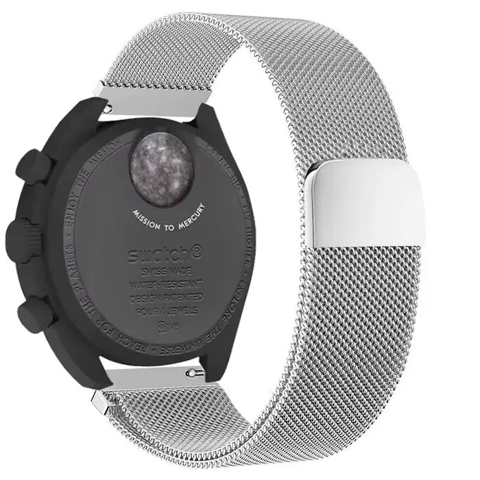 Bracelet de montre intelligente 20mm pour Omega X Swatch Joint MoonSwatch Bracelet milanais en acier