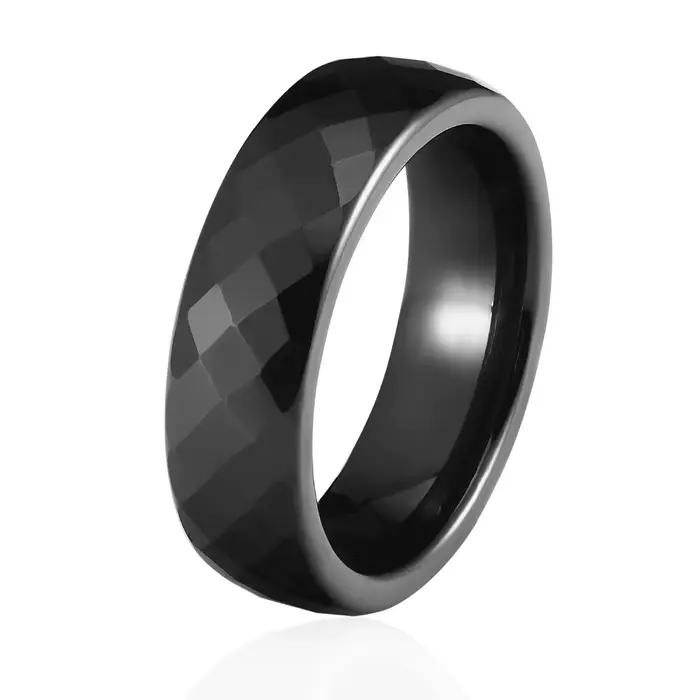 Bague de mariage en céramique noire et blanche pour femme, bijoux de 4mm et 6mm de large, pour multi
