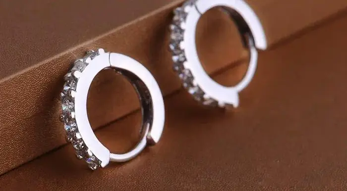 Boucles d'oreilles en argent Sterling 925 de haute qualité