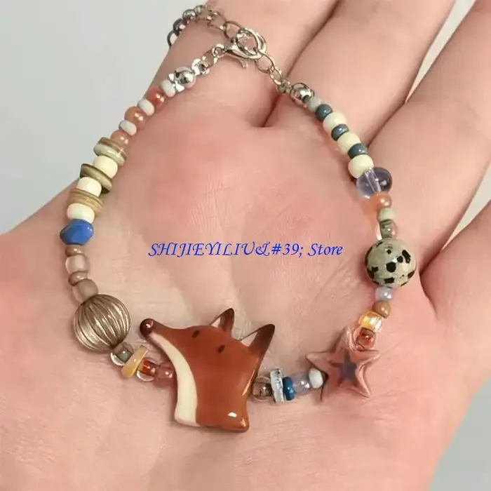 E21F – Bracelet renard coloré