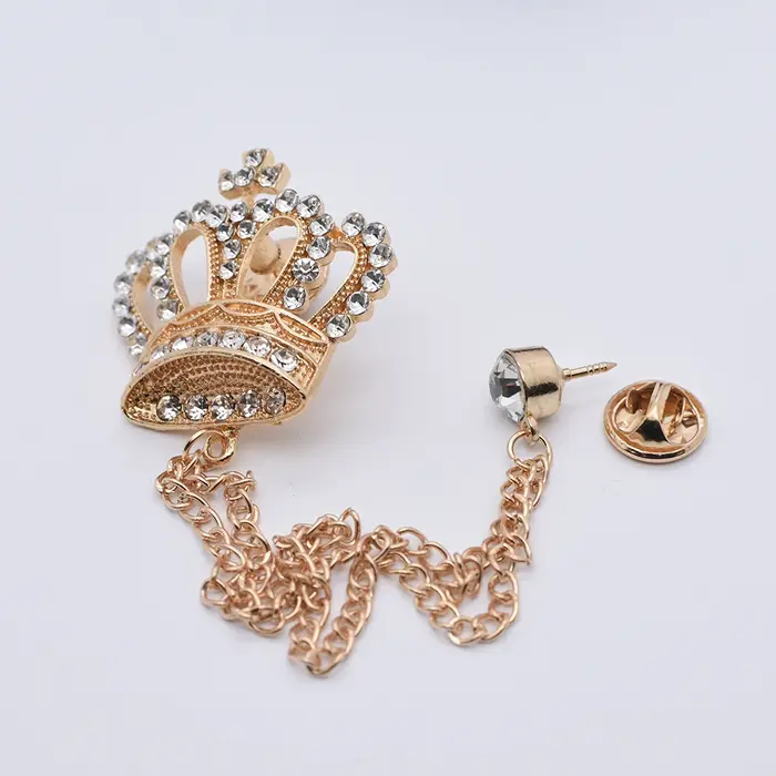 Broche Chaîne Vide Couleur Or Bijou Mode Accessoire Vêtement Mariage Occasion Spéciale Polyvalente Geométrique Unisexe