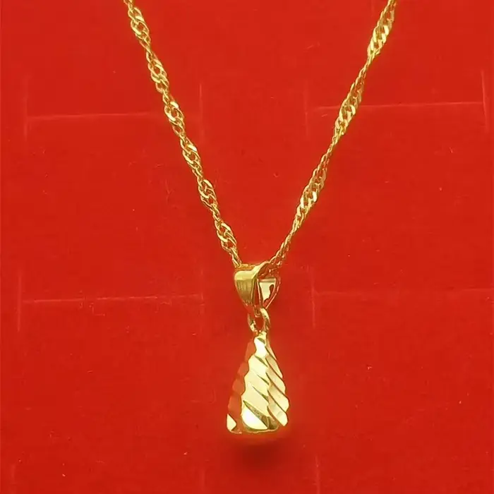 Collier plaqué or véritable 18 carats pour femme, plaqué cuivre pur 24 carats, pendentif fleur en or